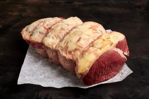 A salmon cut of beef